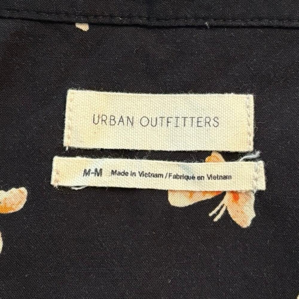 Urban Outfitters Size M Spring Day Wrap Dress Midi Butterflies Print Black - Picture 6 of 9